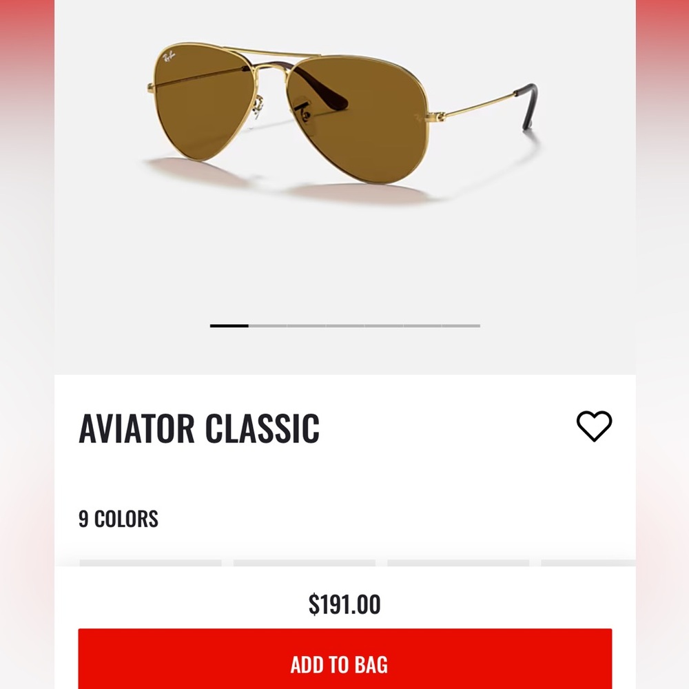 Ray-Ban Aviator Sunglasses - Gold Frame with Brown Lenses
